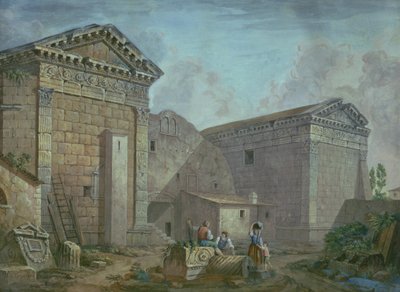 奥古斯都神庙，波拉，伊斯特拉 作者 Charles Louis Clerisseau